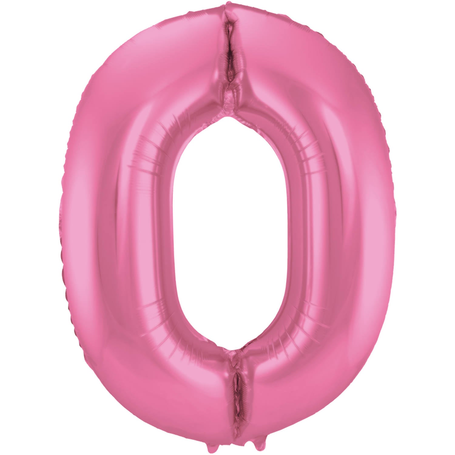 Cijfer Ballon 0 - Mat Roze - 86 cm