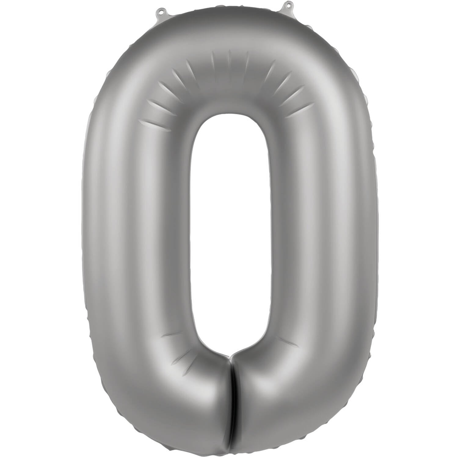 Cijfer Ballon 0 - Moonlight Zilver - 86 cm