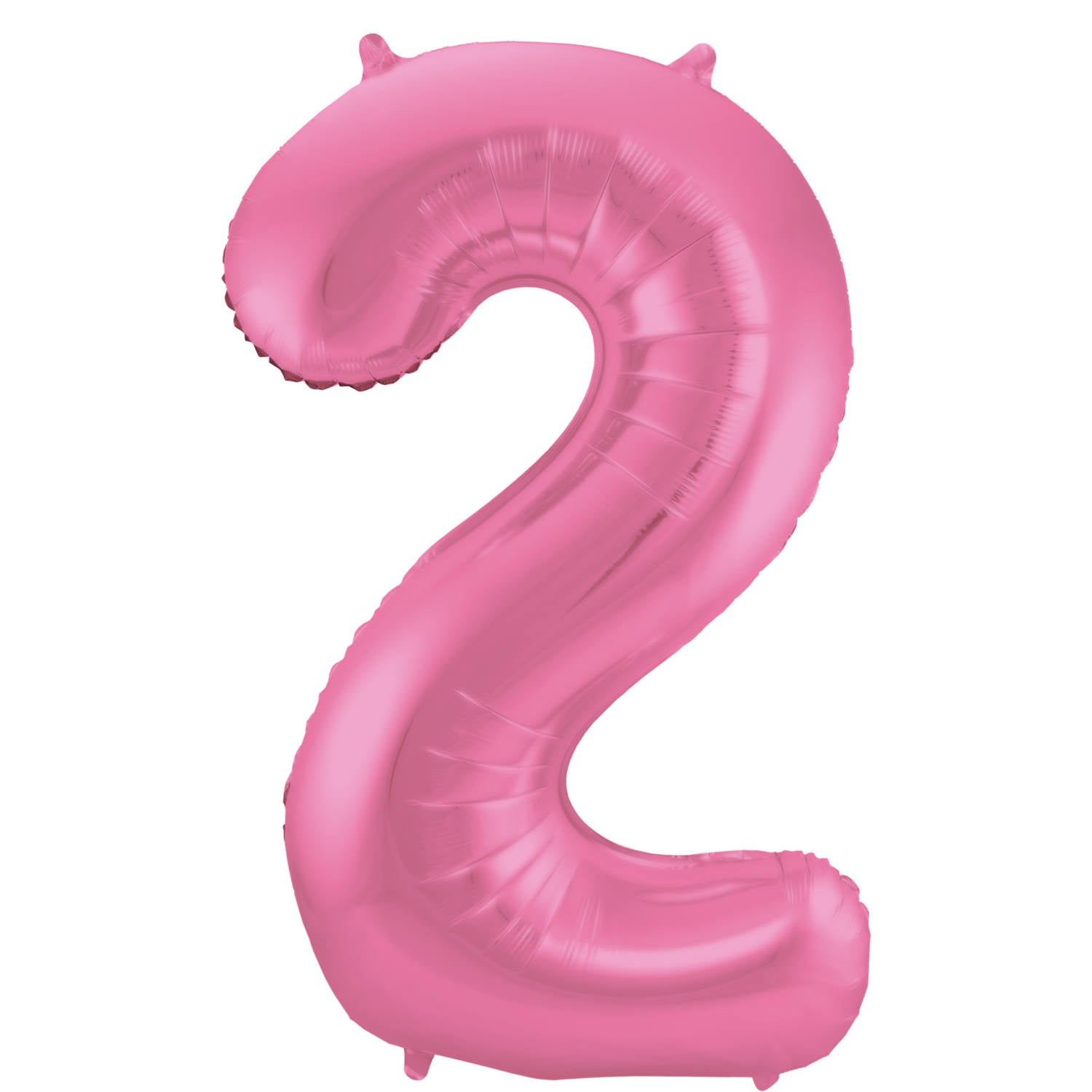 Cijfer Ballon 2 - Mat Roze - 86 cm