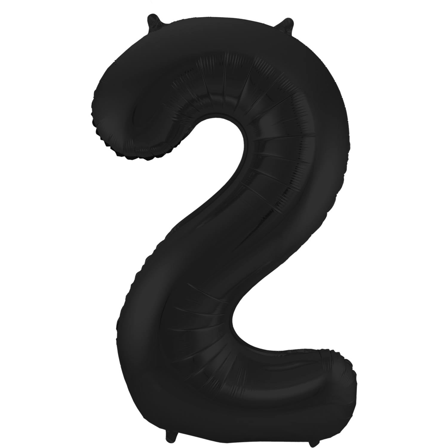 Cijfer Ballon 2 - Zwart - 86 cm