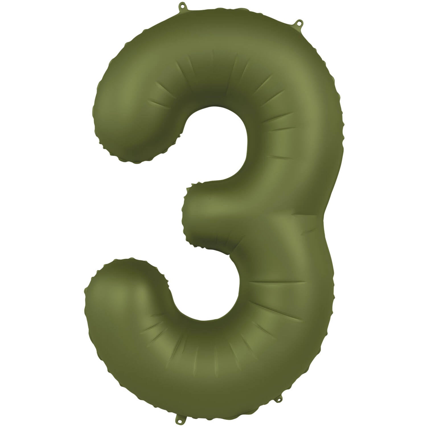 Cijfer Ballon 3 - Groen - 86 cm