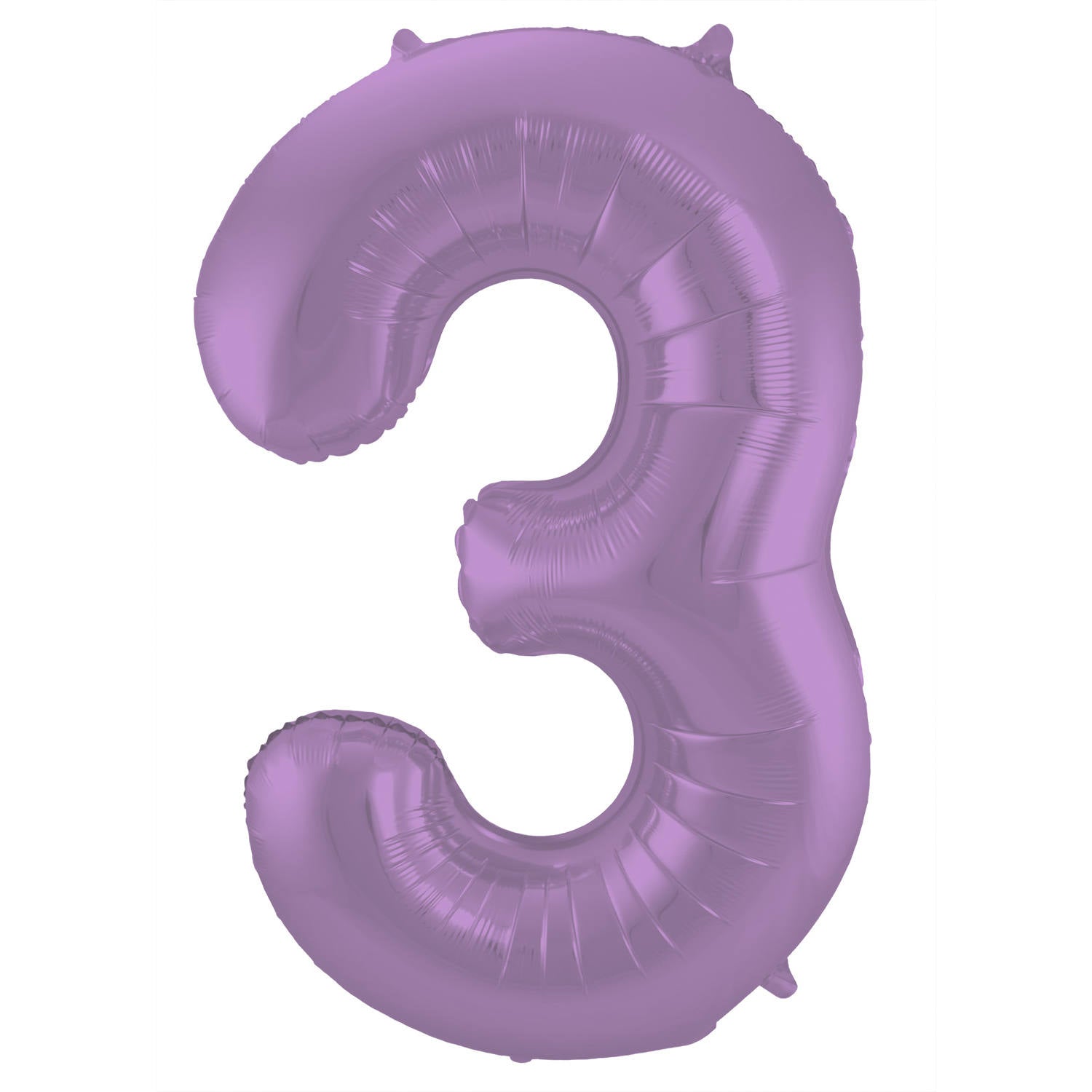 Cijfer Ballon 3 - Paars - 86 cm