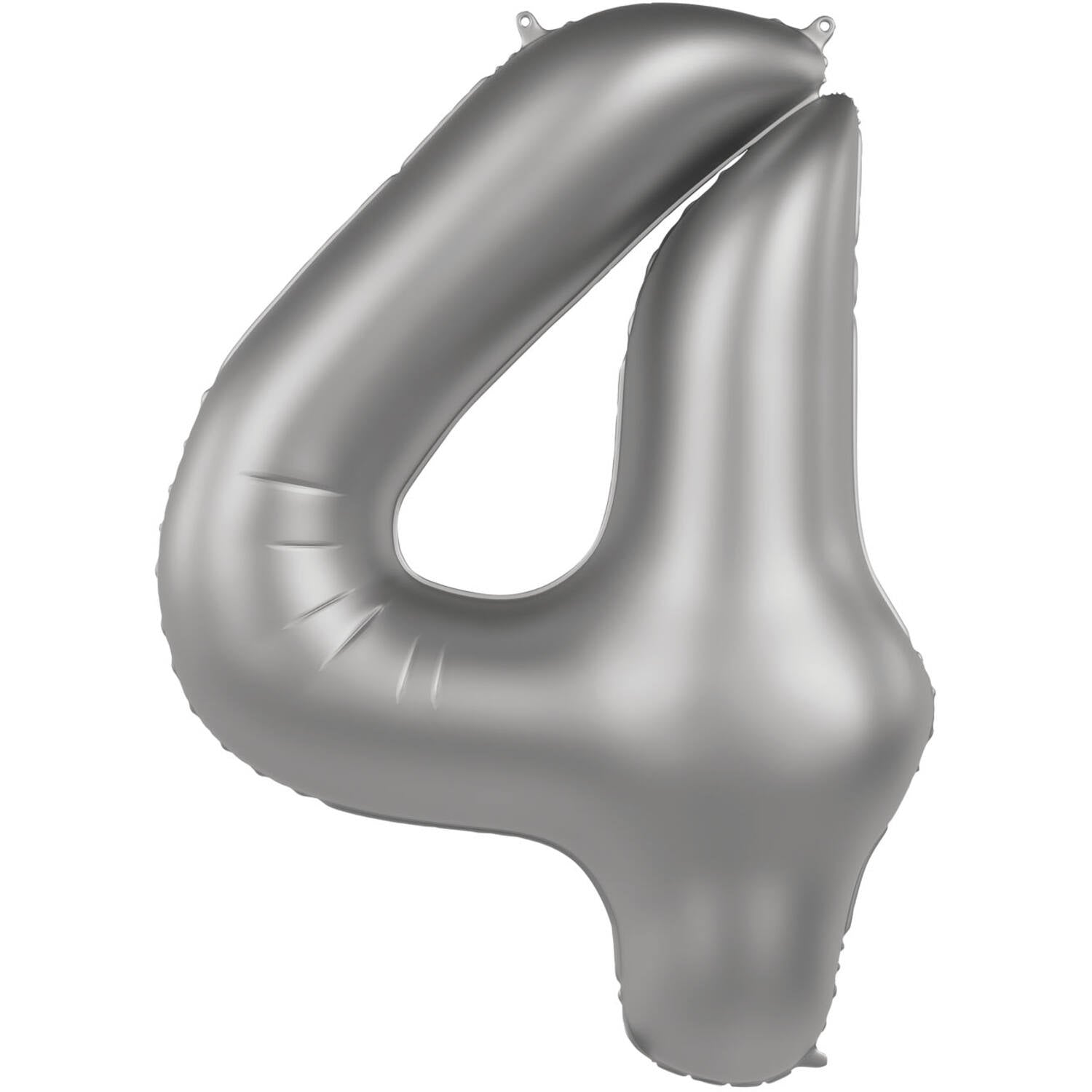 Cijfer Ballon 4 - Moonlight Zilver - 86 cm