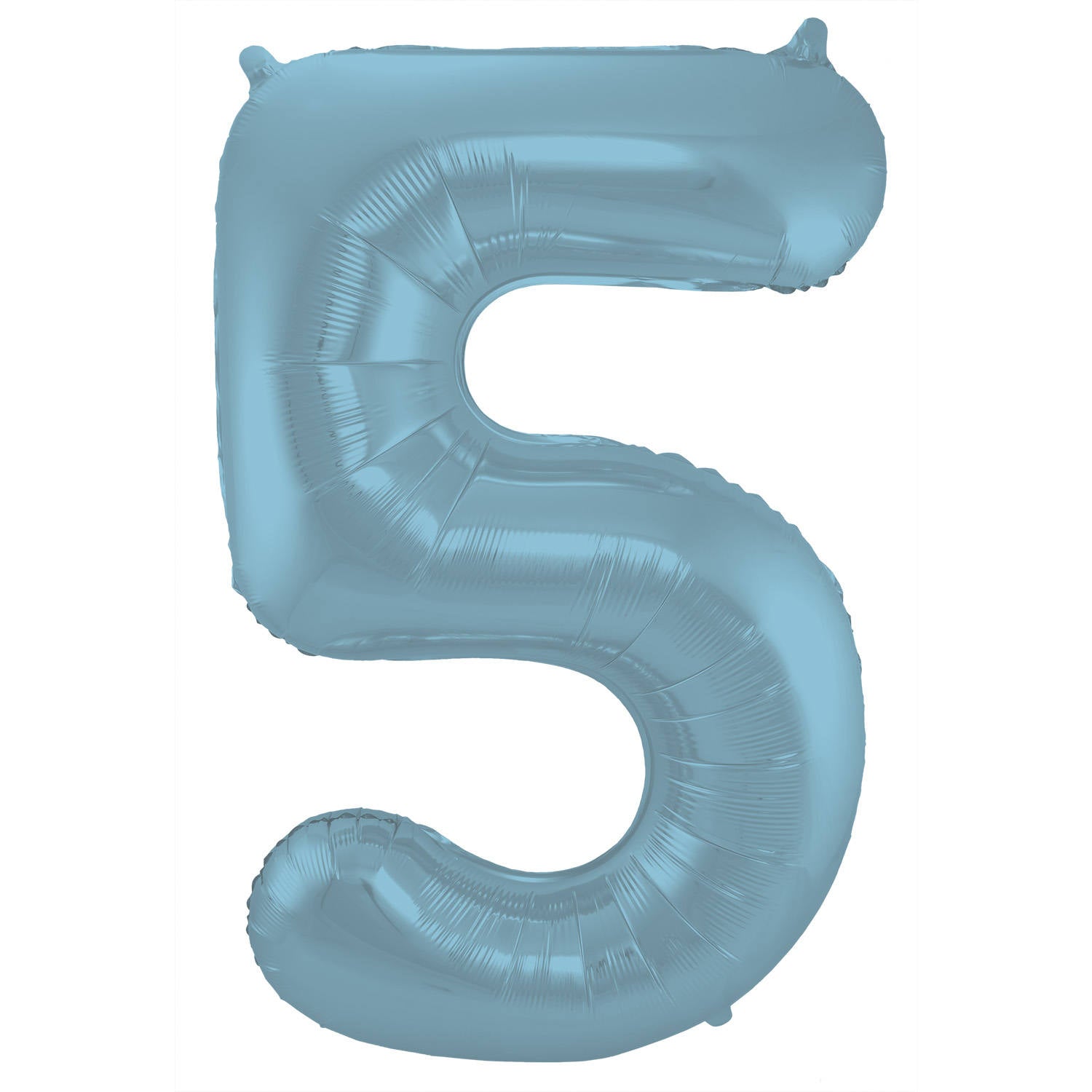 Cijfer Ballon 5 - Pastel Blauw - 86 cm