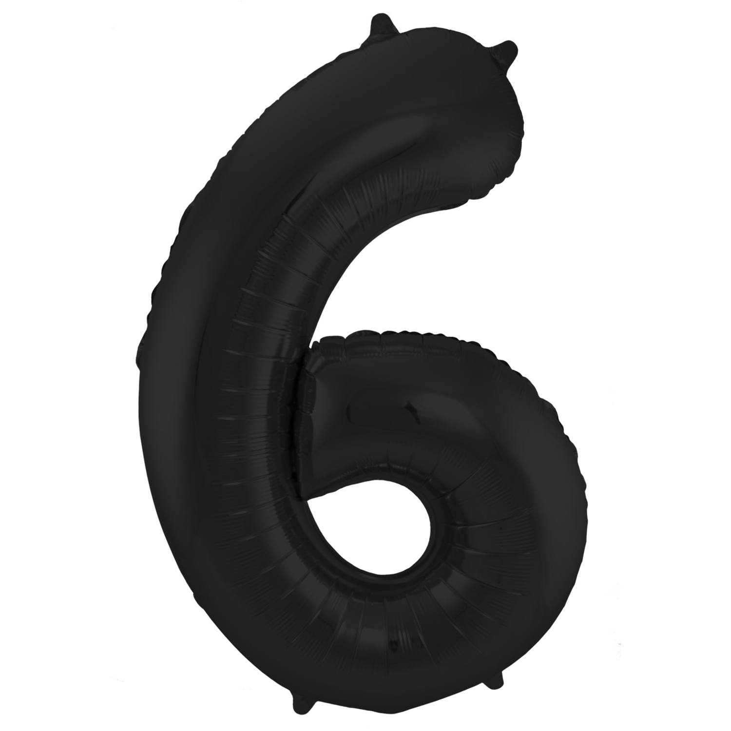 Cijfer Ballon 6 - Zwart - 86 cm