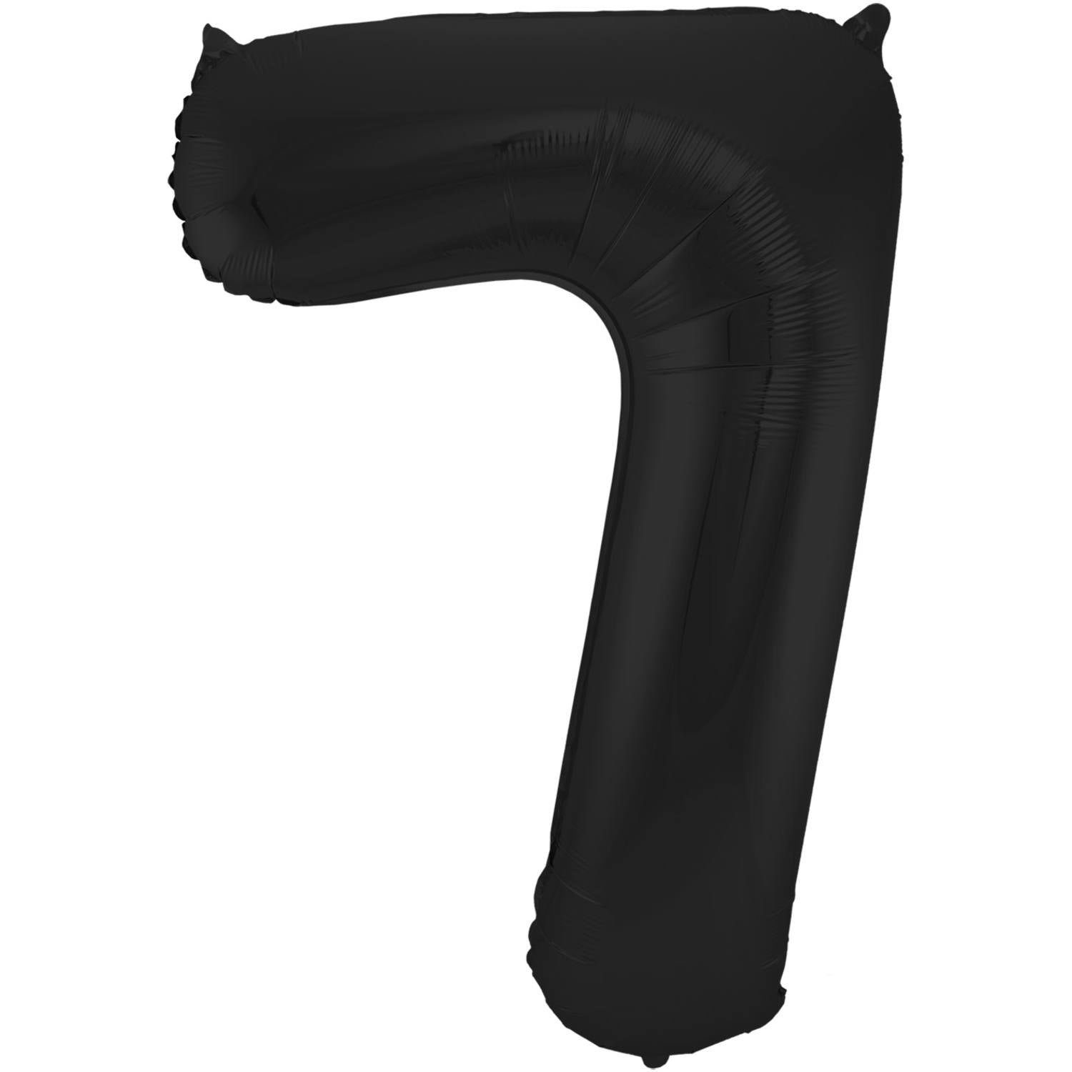 Cijfer Ballon 7 - Zwart - 86 cm
