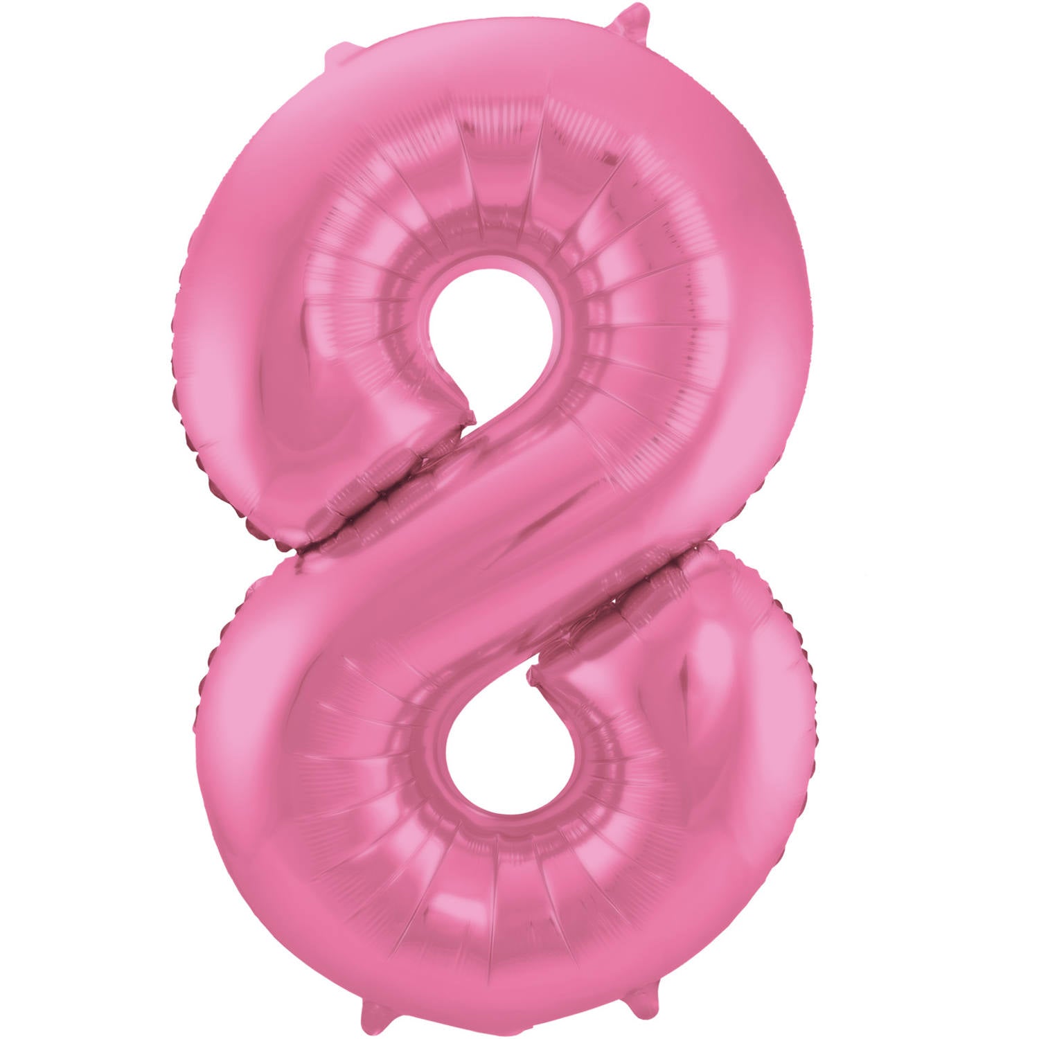 Cijfer Ballon 8 - Mat Roze - 86 cm