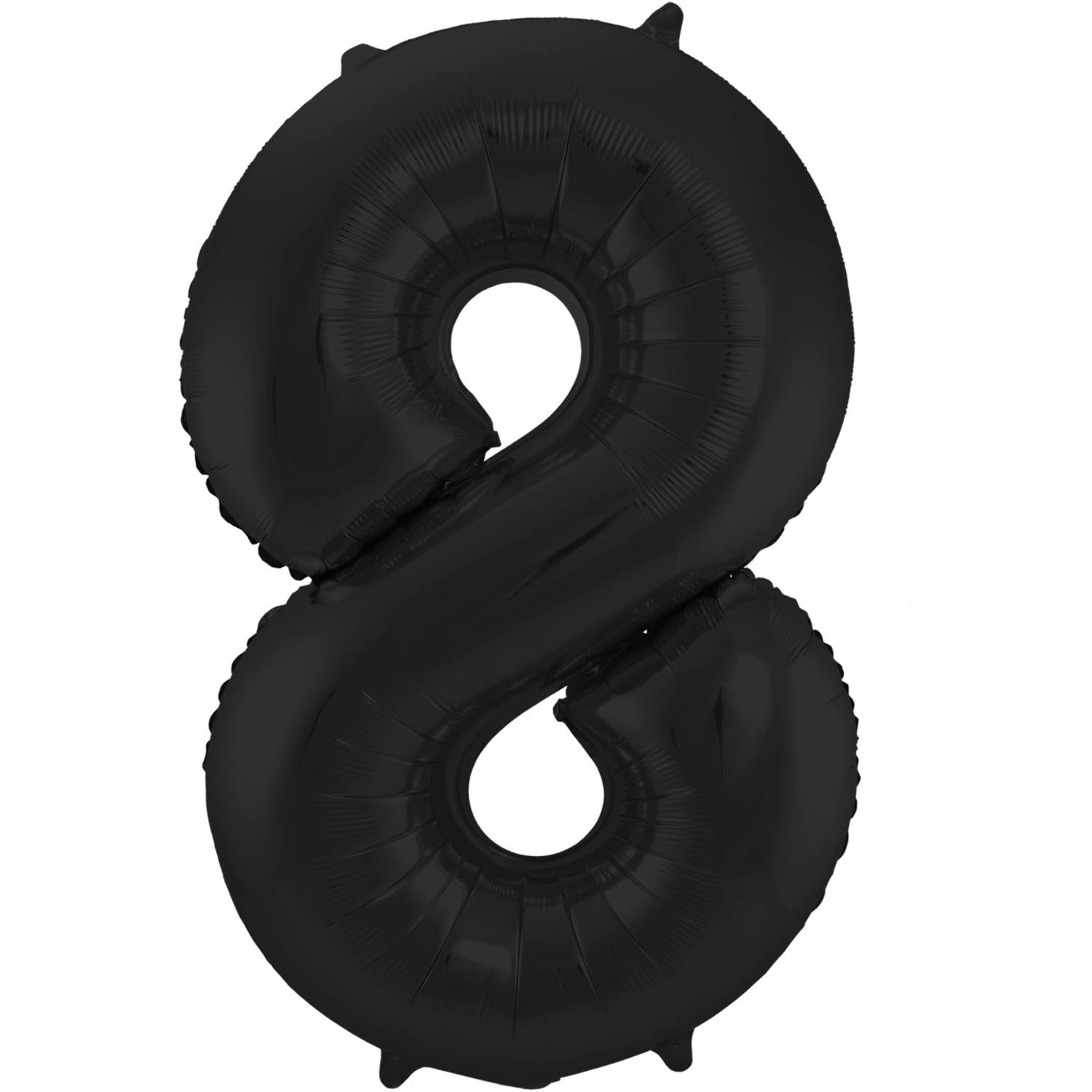 Cijfer Ballon 8 - Zwart - 86 cm