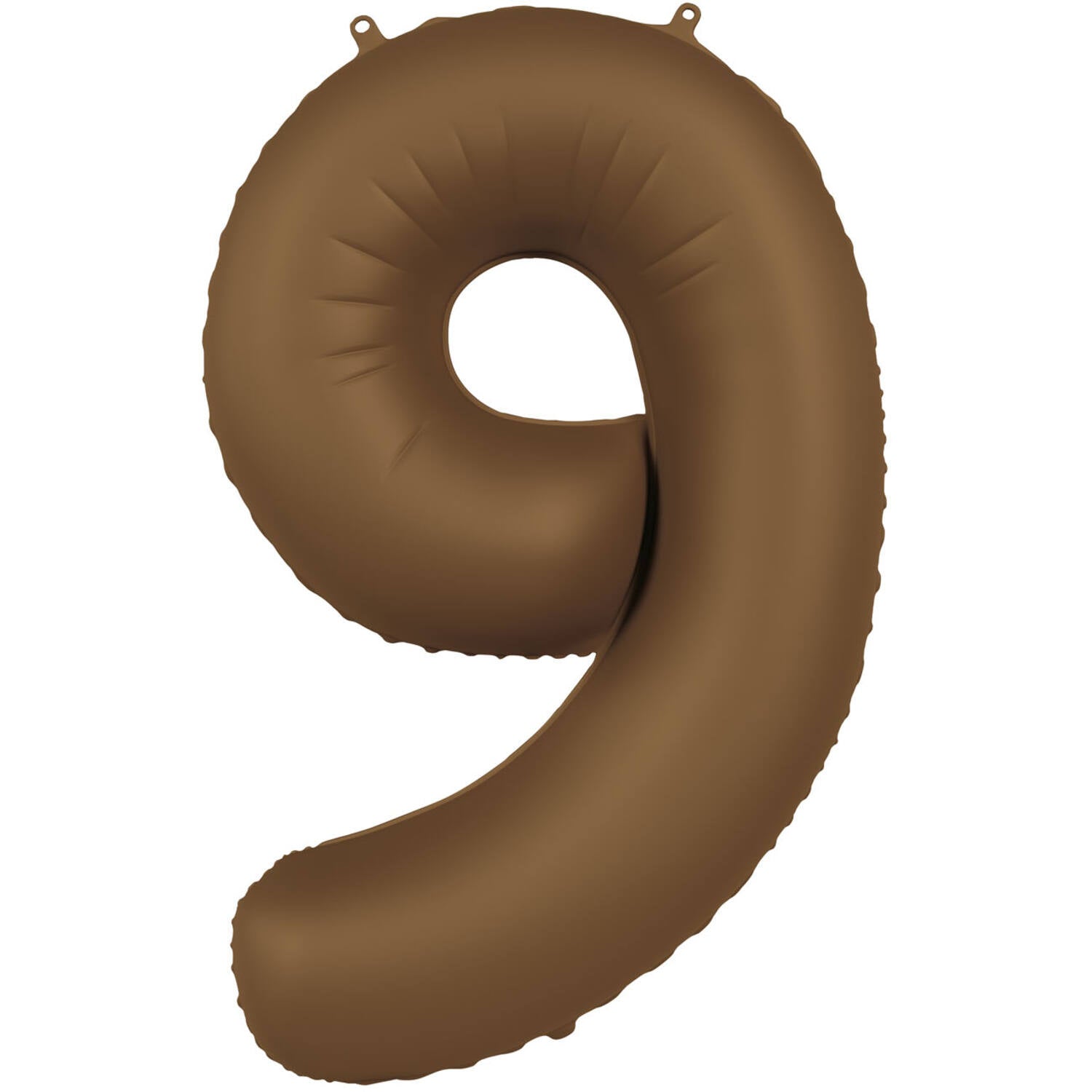 Cijfer Ballon 9 - Bruin - 86 cm