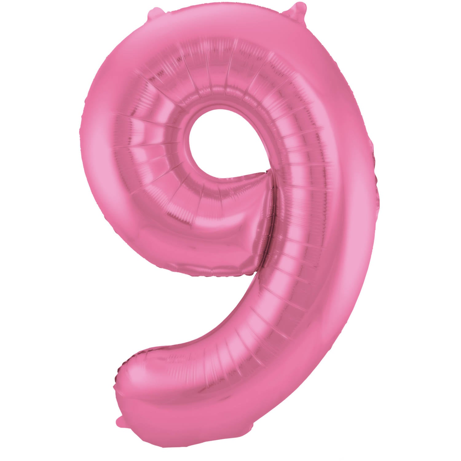 Cijfer Ballon 9 - Mat Roze - 86 cm