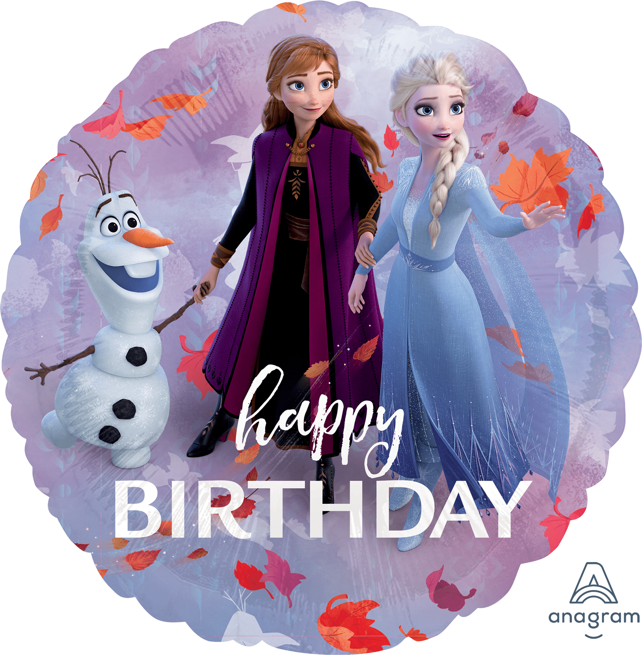 Frozen Happy Birthday Helium Ballon - Gevuld Met Helium - 46 cm