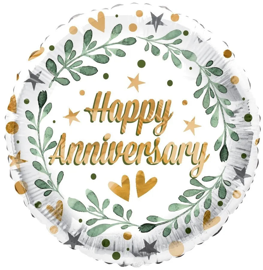 Happy Anniversary Helium Ballon - Gevuld Met Helium - 45 cm