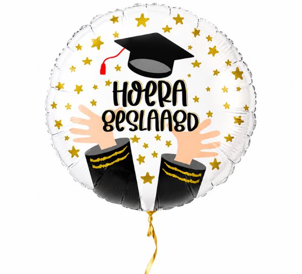 Hoera Geslaagd Ballon - Gevuld Met Helium - 46 cm