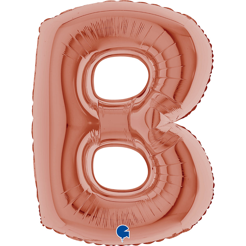 Letter Ballon B Rose Goud - 102 cm