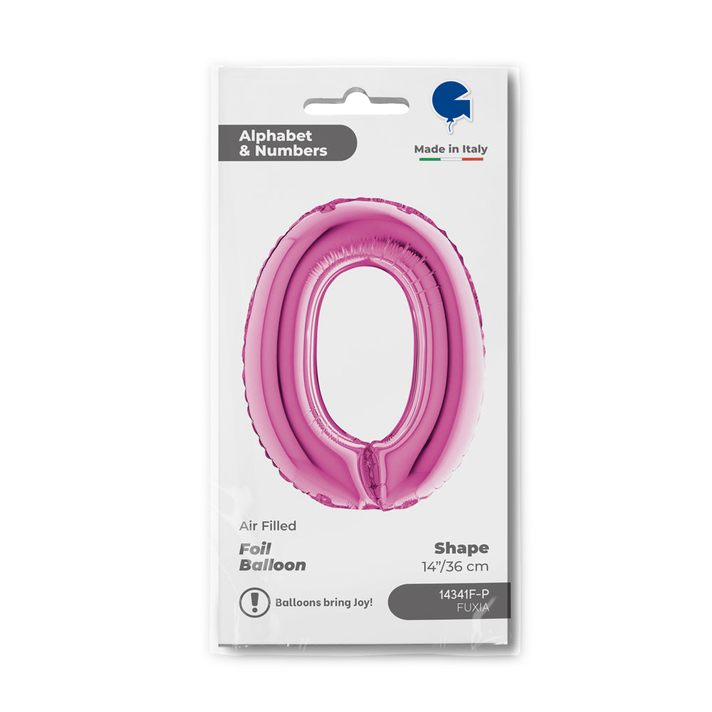 Letter Ballon O Roze - 35 cm