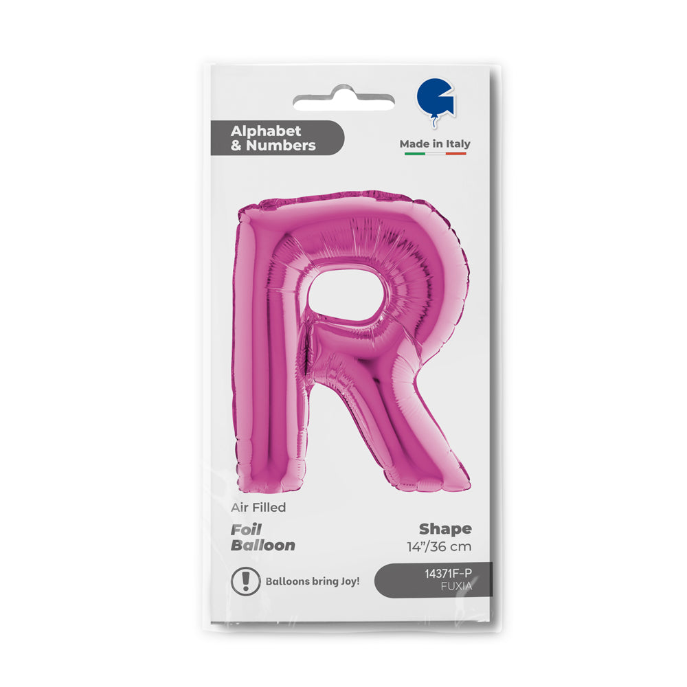 Letter Ballon R Roze - 35 cm