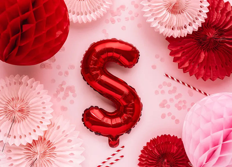 Letter Ballon S Rood - 35 cm