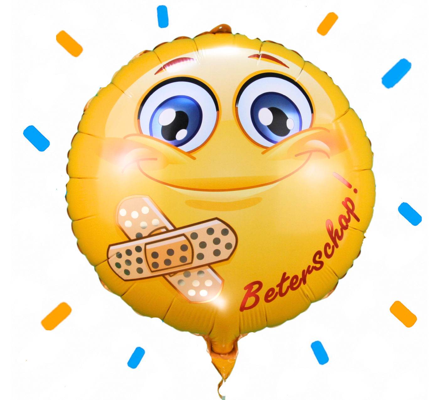 Helium Ballon Smiley Beterschap - Gevuld Met Helium - 45 cm