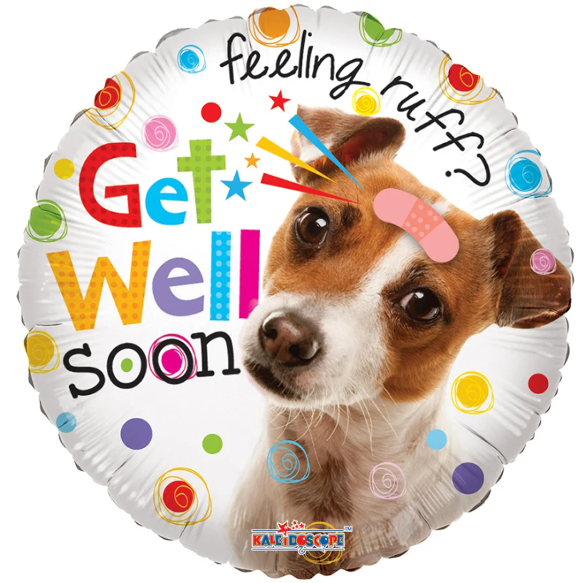 Feeling Ruff? Get Well Soon Helium Ballon - Gevuld Met Helium - 46 cm