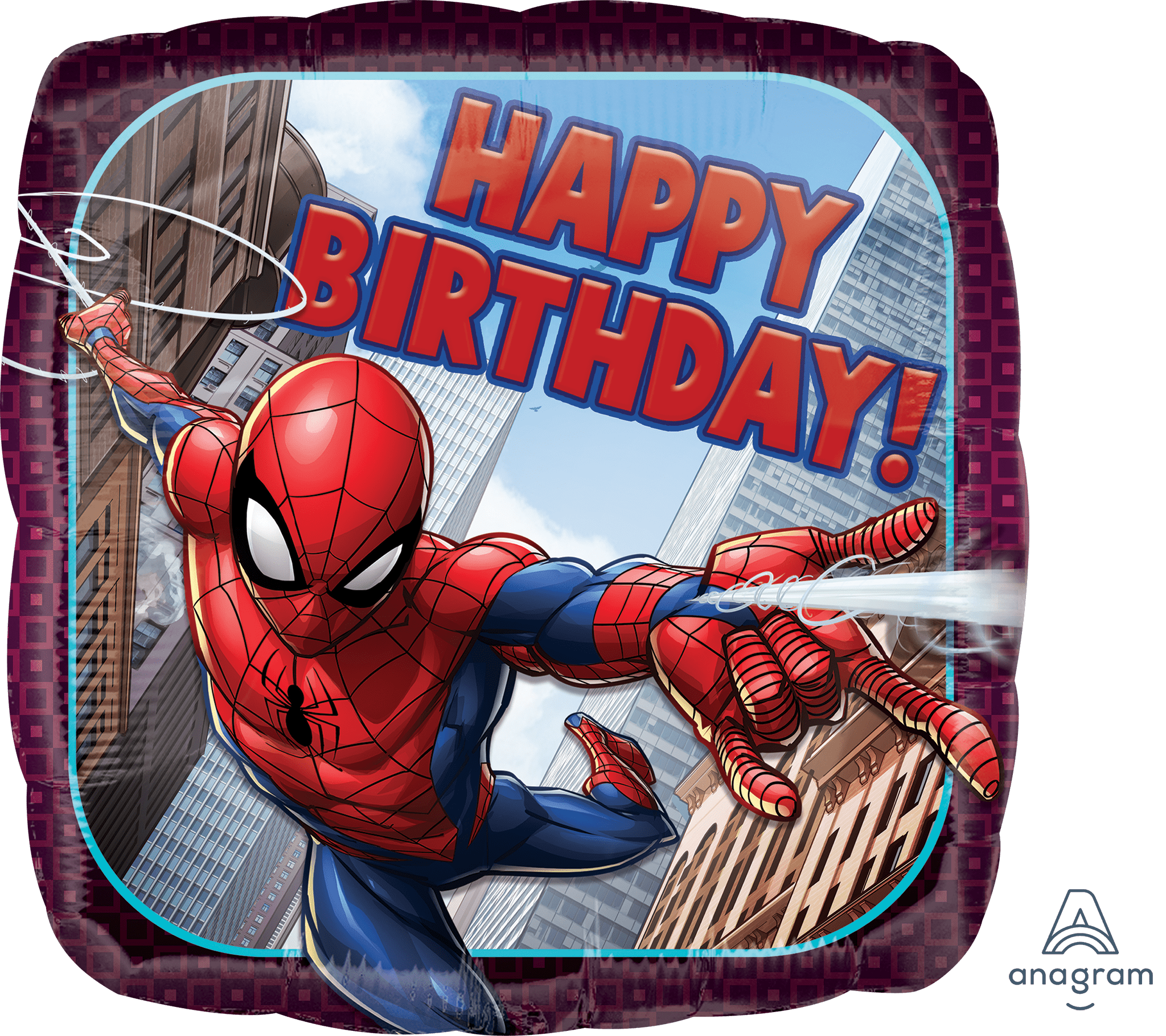 Spiderman Happy Birthday Helium Ballon - Gevuld Met Helium - 46 cm