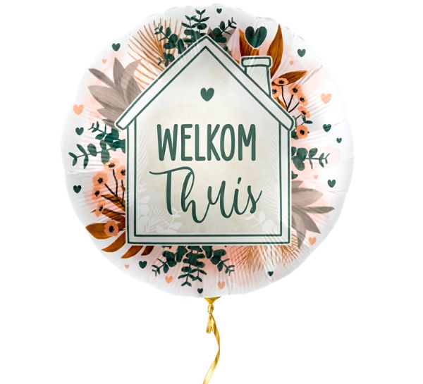 Welkom Thuis Helium Ballon - Gevuld Met Helium - 43 cm