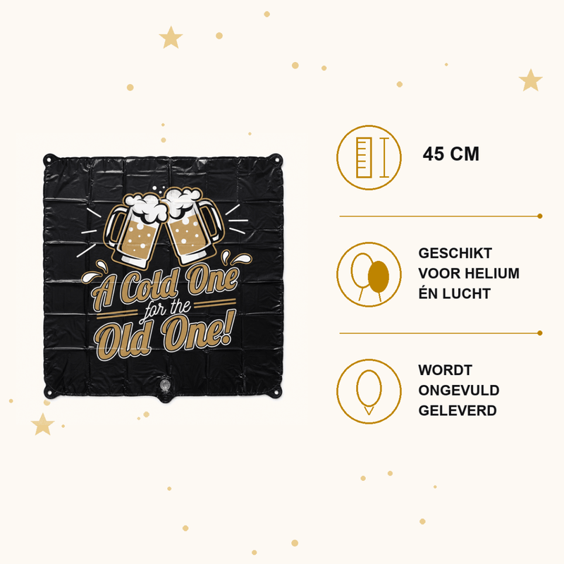 A Cold One For The Old One Folie Ballon - 45 cm - Ballonnenshop.nl