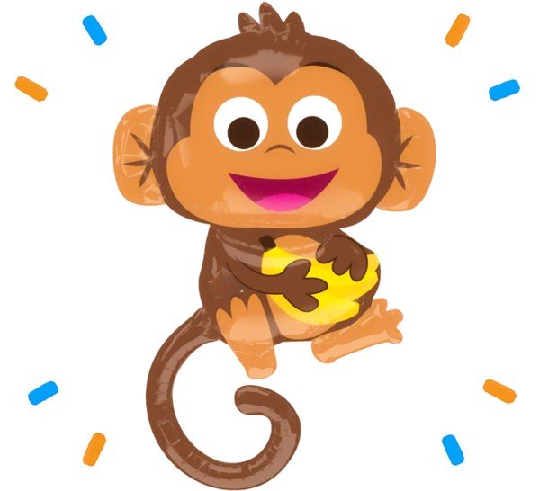 Aapje Helium Ballon - Gevuld Met Helium - 91 cm - Ballonnenshop.nl