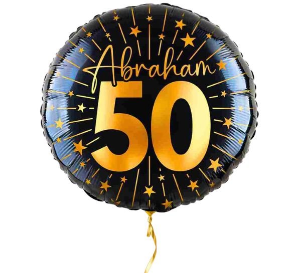 Abraham 50 Jaar Helium Ballon - Gevuld Met Helium - 45 cm - Ballonnenshop.nl
