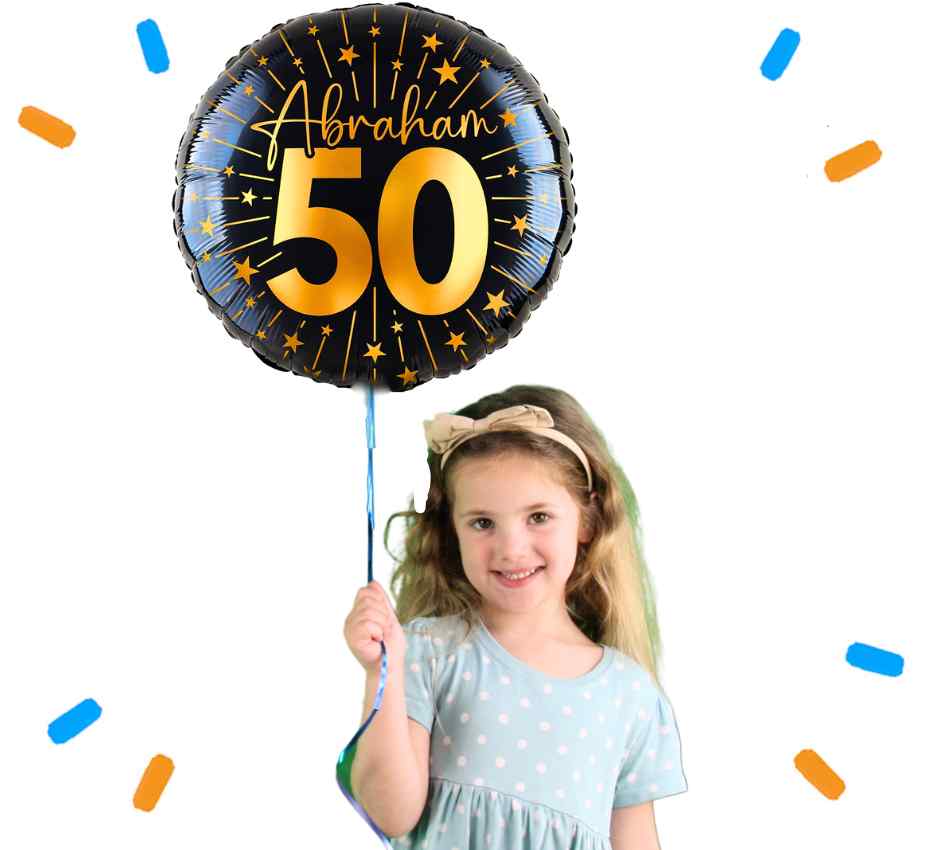 Abraham 50 Jaar Helium Ballon - Gevuld Met Helium - 45 cm - Ballonnenshop.nl