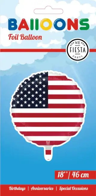 Amerikaanse Vlag Folie Ballon - 45 cm - Ballonnenshop.nl