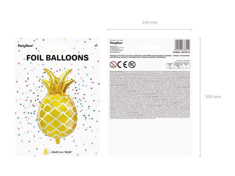 Ananas Folie Ballon 63 cm - Ballonnenshop.nl