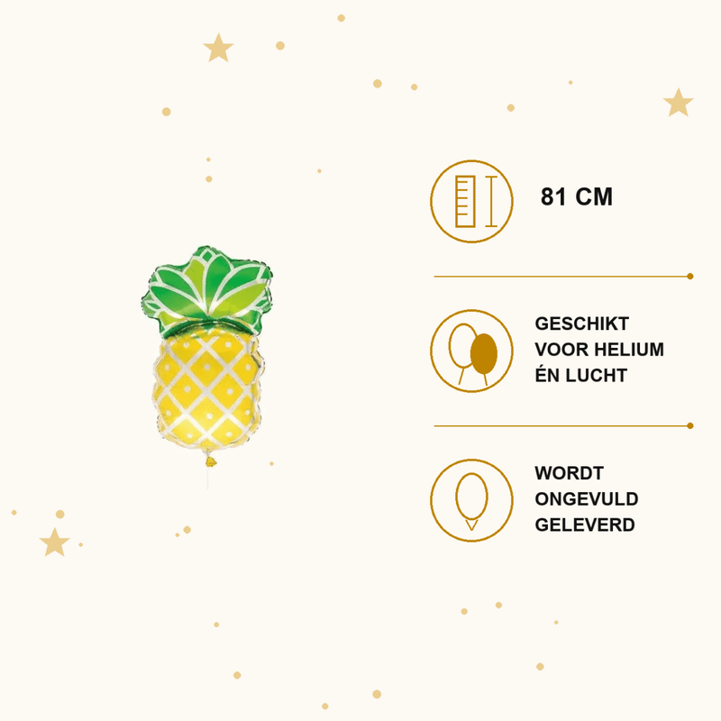Ananas Folie Ballon - 81 cm - Ballonnenshop.nl