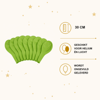 Appel Groene Ballonnen 10 Stuks 30 cm - Ballonnenshop.nl