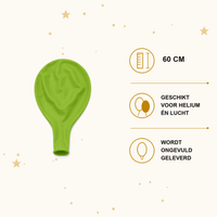 Appel Groene Mega Ballon 60 cm - Ballonnenshop.nl