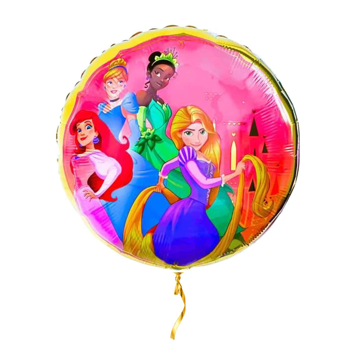 Disney Prinsessen Helium Ballon – met helium gevuld, met gouden lint