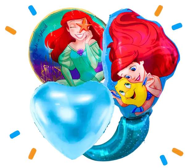 Ariel Disney Prinses Trosje - Gevuld Met Helium - 86 cm - Ballonnenshop.nl