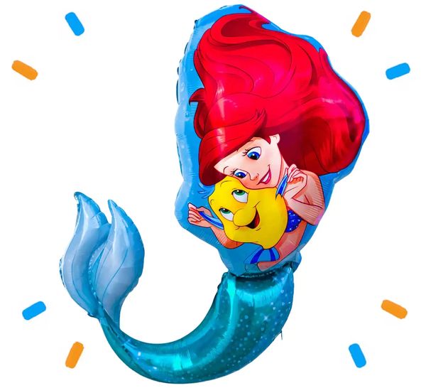 Ariel Disney Prinses XL Helium Ballon - Gevuld Met Helium - 86 cm - Ballonnenshop.nl