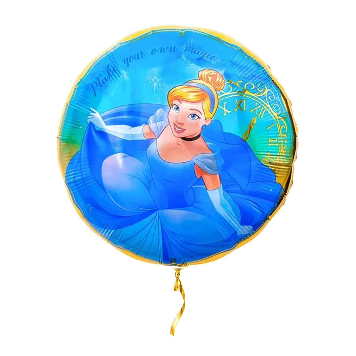 Assepoester Disney Prinses Ballon – met helium gevuld, met gouden lint