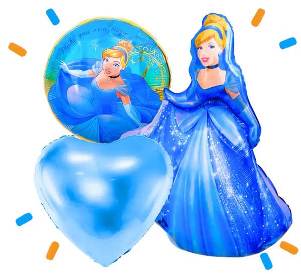Assepoester Disney Prinses Trosje - Gevuld Met Helium - 84 cm - Ballonnenshop.nl