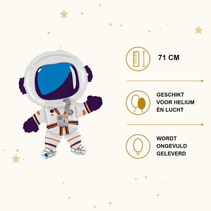 Astronaut Folie Ballon 71 cm - Ballonnenshop.nl