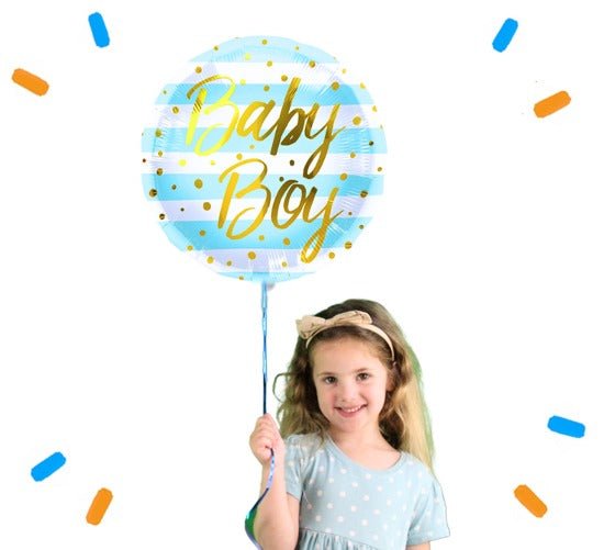 Baby Boy Helium Ballon - Gevuld Met Helium - 46 cm - Ballonnenshop.nl
