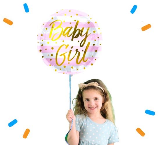 Baby Girl Helium Ballon - Gevuld Met Helium - 46 cm - Ballonnenshop.nl
