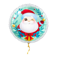 Baby Kerstman Helium Ballon – met helium gevuld, met gouden lint