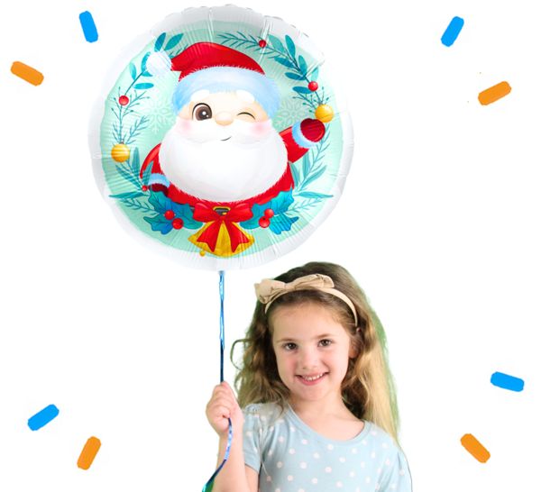 Baby Kerstman Helium Ballon - Gevuld Met Helium - 46 cm - Ballonnenshop.nl