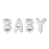 Baby Letter Ballonnen Zilver 41 cm - Ballonnenshop.nl