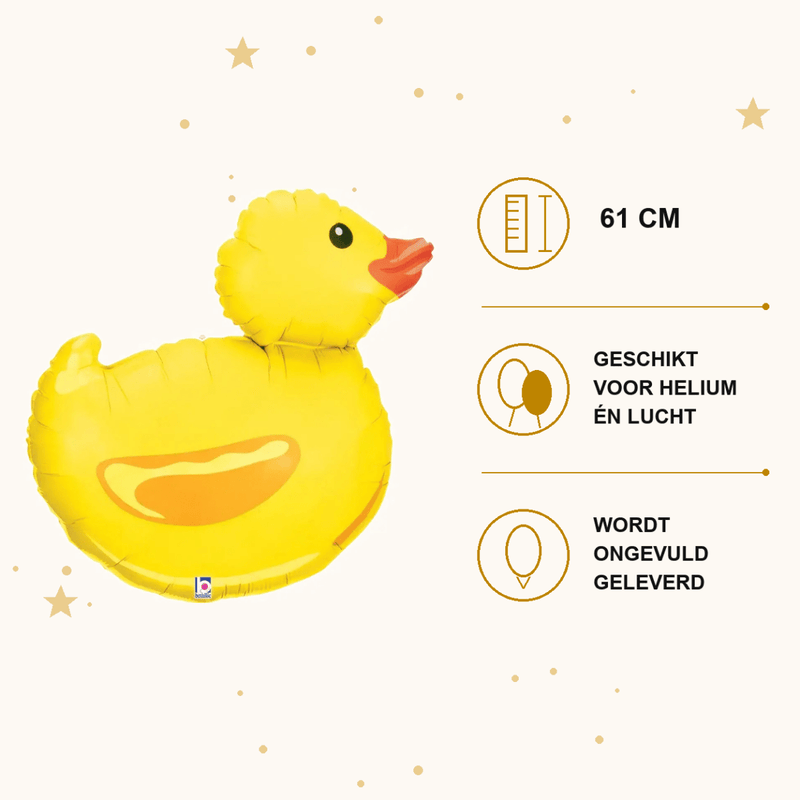 Badeend Folie Ballon - 61 cm - Ballonnenshop.nl