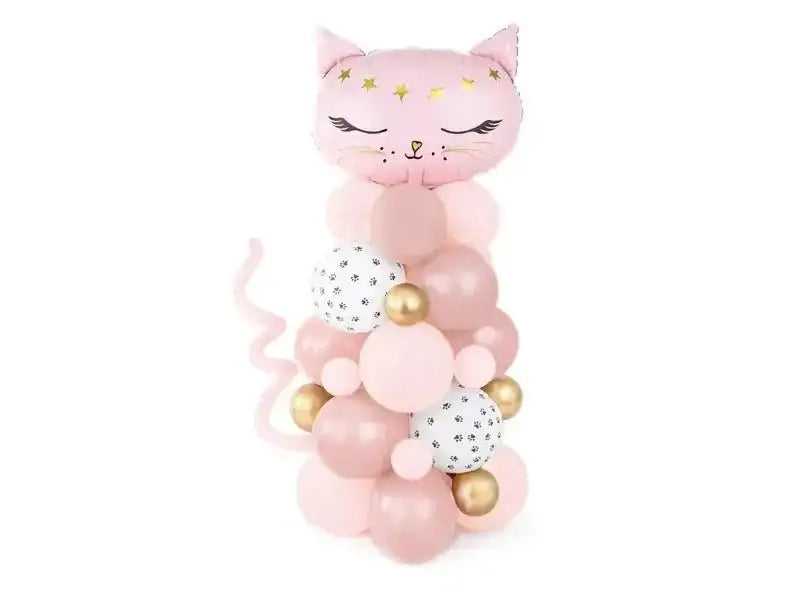 Ballonnenpilaar Kat Roze 83cm x 140cm - Ballonnenshop.nl
