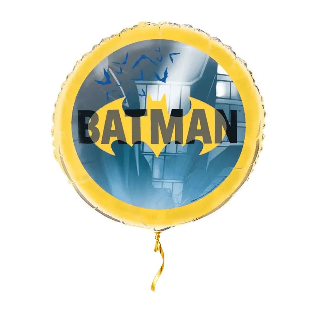 Batman Helium Ballon – met helium gevuld, met gouden lint