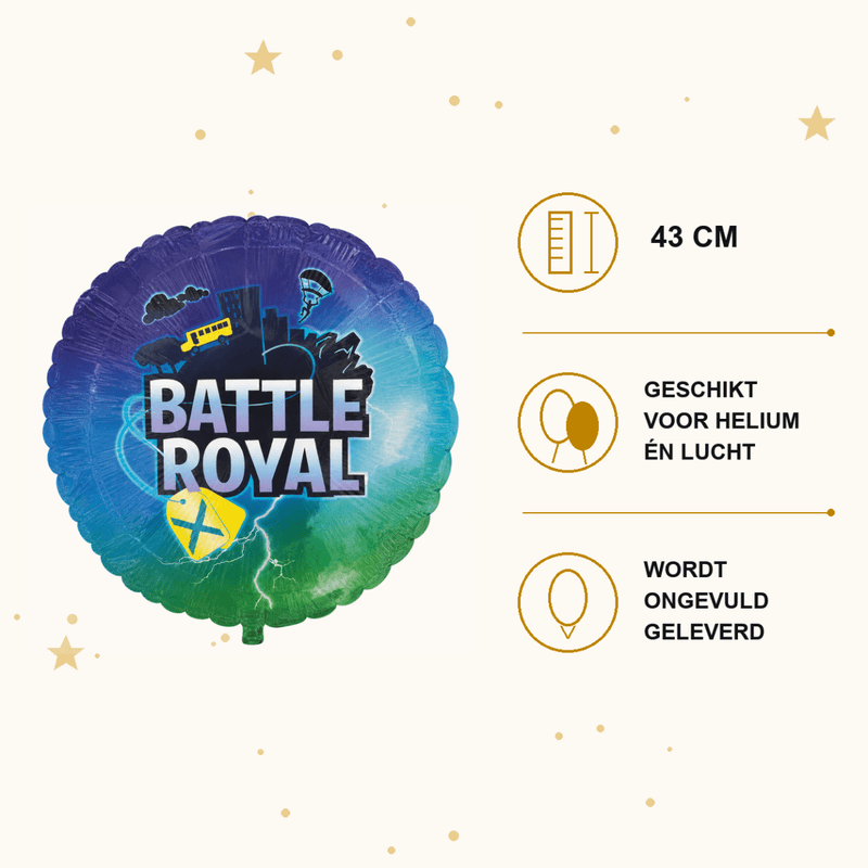 Battle Royale Folie Ballon - 43 cm - Ballonnenshop.nl