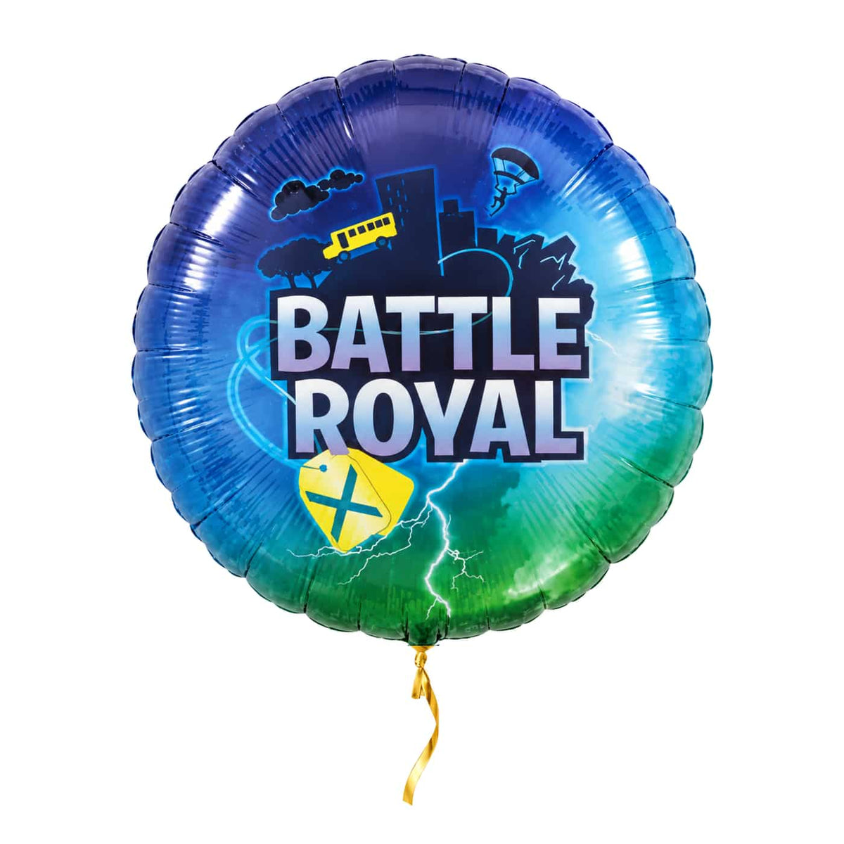 Battle Royale Helium Ballon – met helium gevuld, met gouden lint